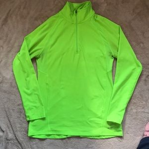 Neon green running jacket